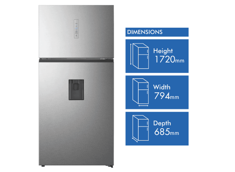 Hisense 496L Top Mount Refrigerator