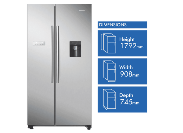 Hisense 578L Side By Side Refrigerator