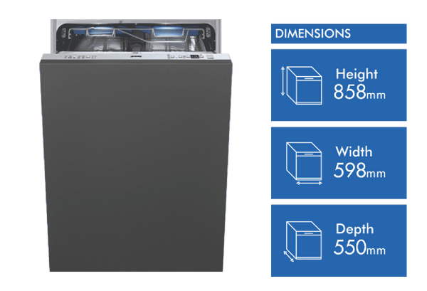 Smeg 60cm Integrated Dishwasher Diamond Series