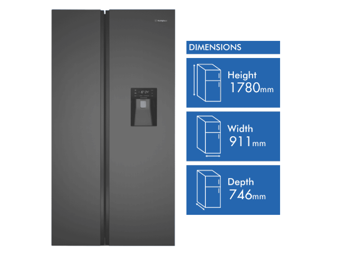 Westinghouse 619L Side By Side Refrigerator - Layaway AU