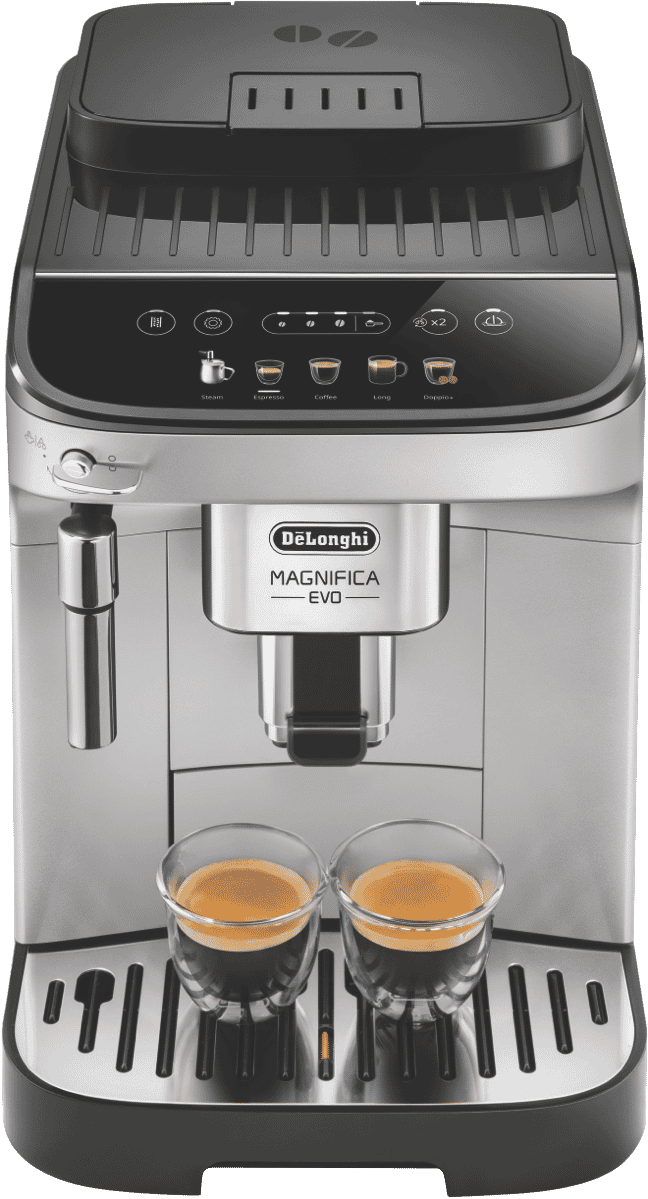 DeLonghi Magnifica Evo Fully Automatic Coffee Machine Silver Black