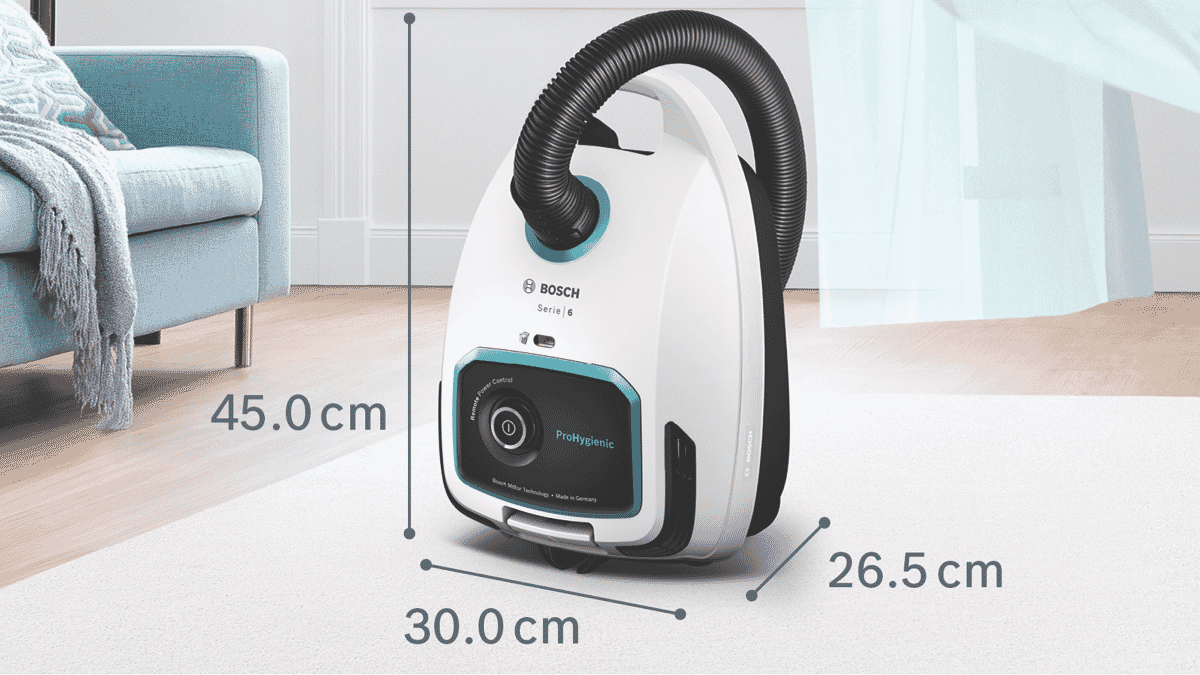 Bosch Series 6 ProHygienic Bagged Vacuum White - Layaway AU
