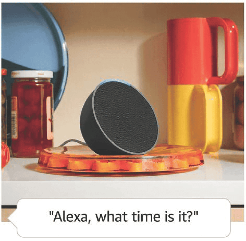 Amazon Pop Compact Smart Speaker with Alexa (Charcoal)