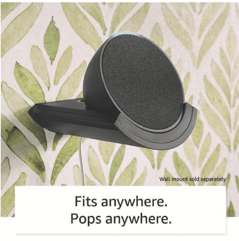 Amazon Pop Compact Smart Speaker with Alexa (Charcoal)