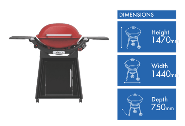 Weber Family Q 3100+ LP Flame Red