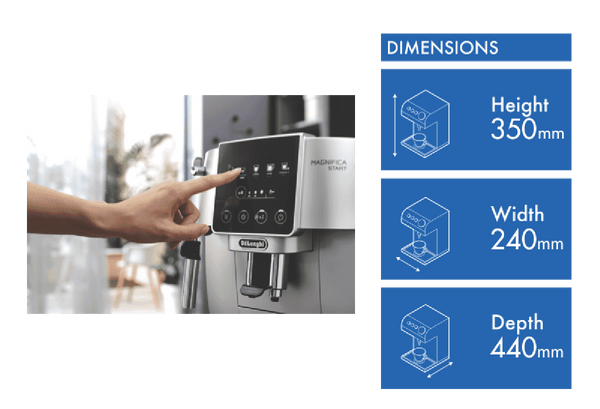 DeLonghi Magnifica Start Fully Automatic Coffee Machine Silver