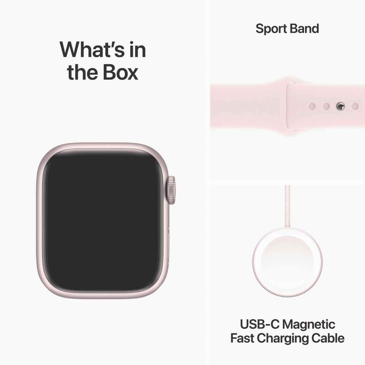 Apple Watch Series 9 GPS 41mm Pink Aluminium Case with Light Pink Sport Band - S/M - Layaway AU