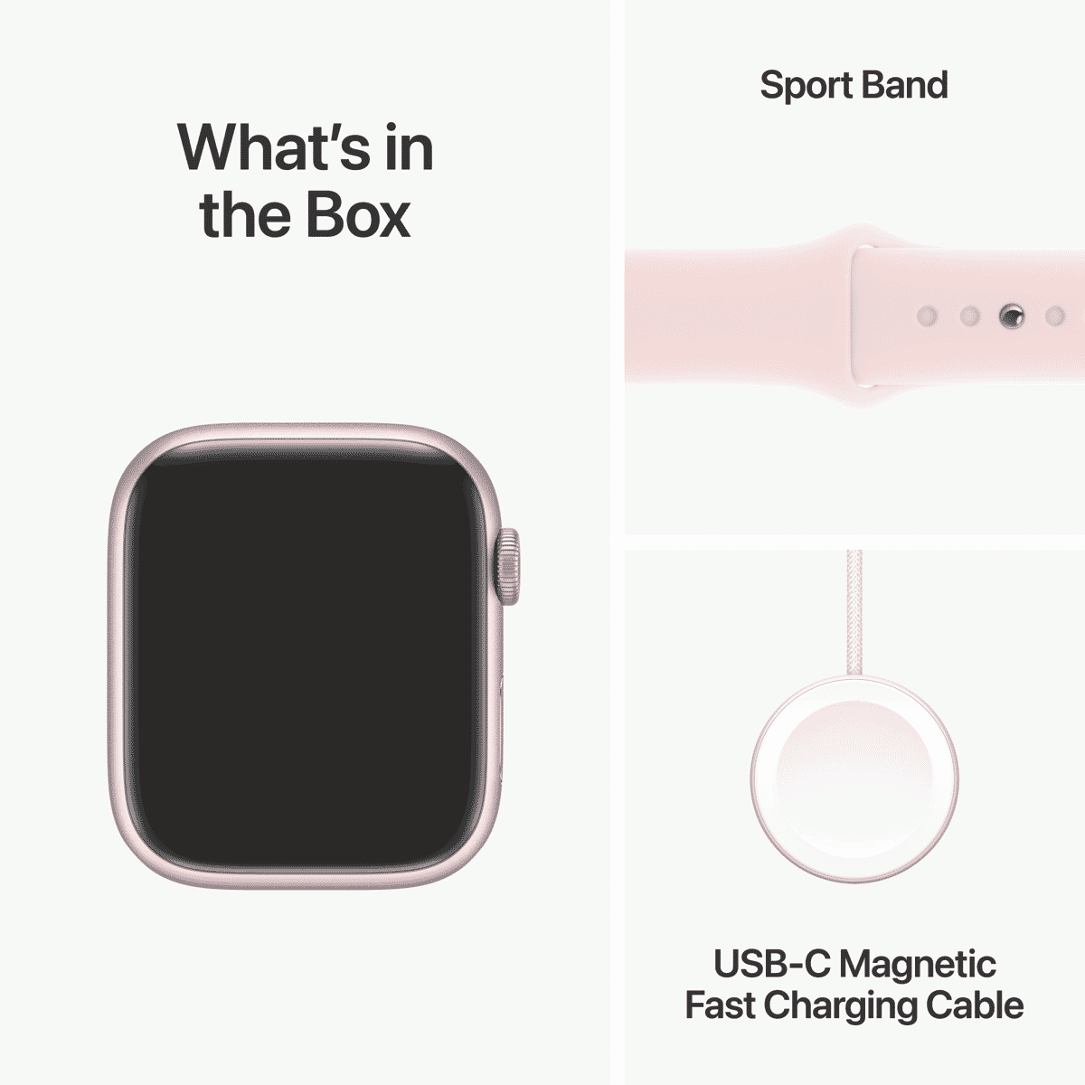 Apple Watch Series 9 GPS 45mm Pink Aluminium Case with Light Pink Sport Band - M/L - Layaway AU