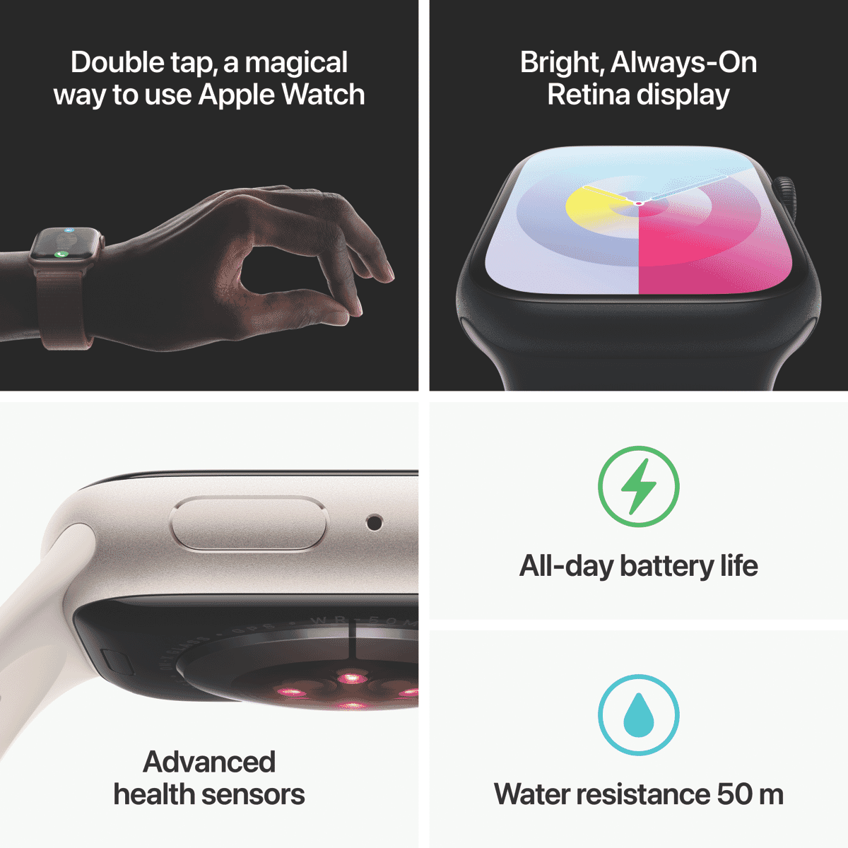 Apple Watch Series 9 GPS 45mm Pink Aluminium Case with Light Pink Sport Band - M/L - Layaway AU