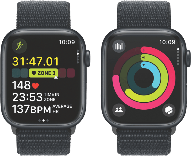 Apple Watch Series9 GPS + Cellular 45mm Midnight Aluminium Case with Midnight Sport Loop