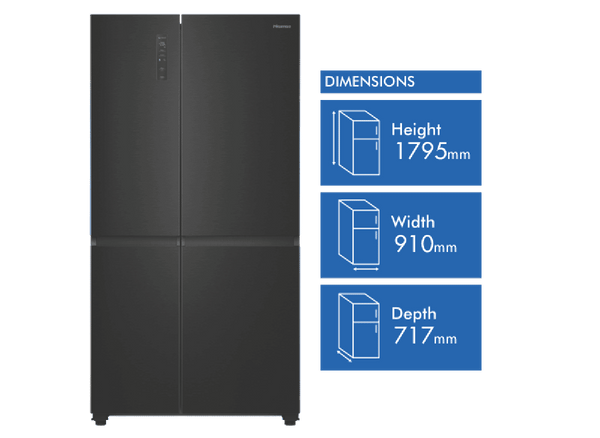 Hisense 652L Side By Side Refrigerator