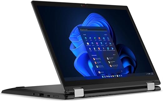 Lenovo ThinkPad L13 Yoga 13.3-Inch WUXGA FHD Touchscreen Gen3 Intel Core i5-1235U 16GB RAM 512GB SSD Flip Convertible Laptop, Black