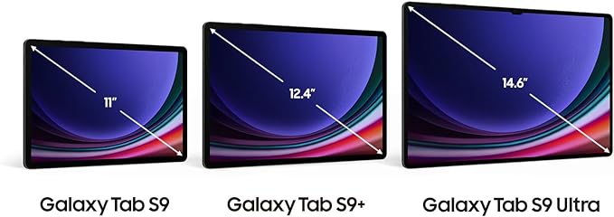 Samsung Galaxy Tab S9+ Wi-Fi Tablet 256GB, Dynamic AMOLED 2X Display, S Pen included, Water and Dust resistance, Graphite