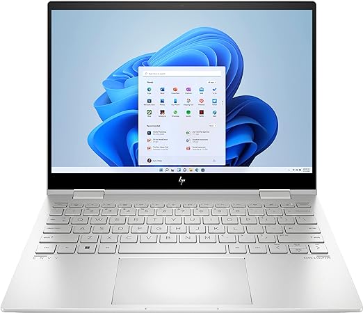 HP 2022 Envy 13  x360, Windows 11 Laptop, Computer, Tablet, 12th Gen Intel Core i7, 16GB DDR4 RAM, 512GB SSD, Intel Iris Xe Graphics, Touch Screen, Natural Silver, Student, Business, Hybrid, 712S9PA