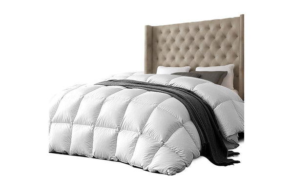 King Size Bedding Goose Down Feather Quilt Cover Duvet Doona 800GSM Winter White