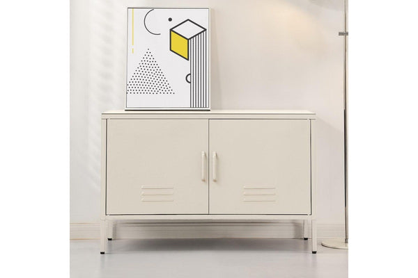 Artiss Buffet Sideboard Metal Cabinet - SWEETHEART White