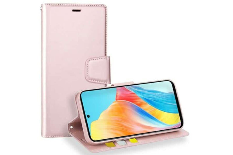 For Oppo A58 4G Case, Hanman Wallet Leather Flip Magnetic Stand Case Cover (Rose Gold)