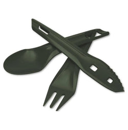Wildo Ocy Chow Outdoor Cutlery Kit Spoon Knife Fork Camping Utensils Set Olive