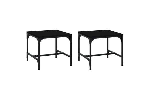 Side Tables 2 pcs Black 40x40x35 cm Engineered Wood vidaXL