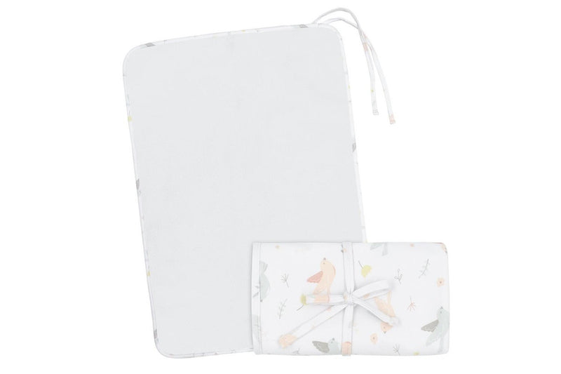 Living Textiles Baby Cotton Waterproof On The Go Travel Change Mat Ava Birds