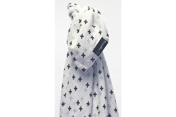 Mum 2 Mum: Cotton Muslin Blankets - Crosses (130x130cm)