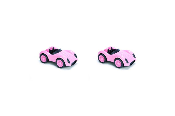 2x Green Toys Race Car Hot Rod Pink Kids Childrens Toy Vehicle Playset 1+