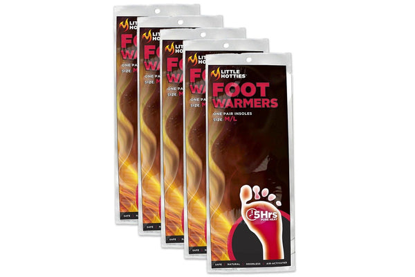5 Pair Little Hotties M L Winter Foot Warmers Insole 5hr Pure Heat Air-Activated