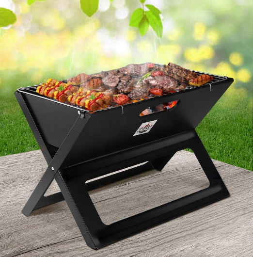 Grillz BBQ Grill Charcoal Smoker Foldable Barbecue