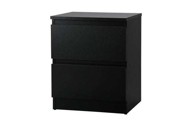 Oikiture Bedside Table Black