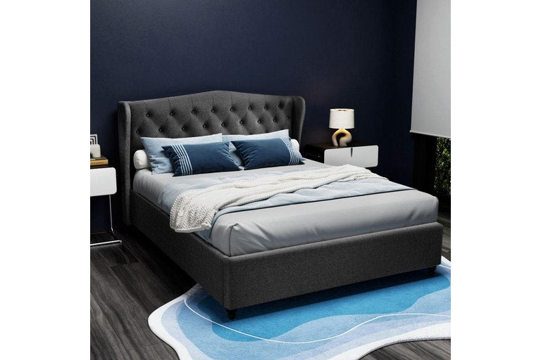 Artiss Bed Frame Queen Size Charcoal PIER