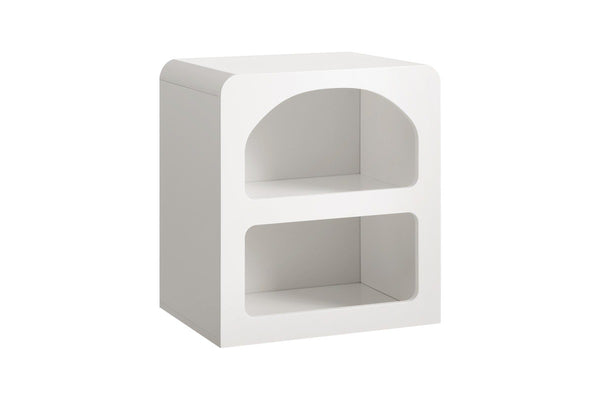 Oikiture Bedside Table Display Shelf Side Table White