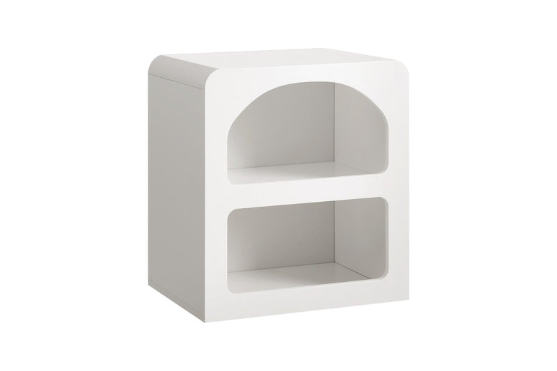 Oikiture Bedside Table Display Shelf Side Table White