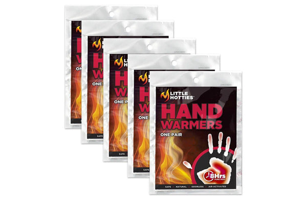 5 Pairs Little Hotties Hand Warmers 8hrs Pure Heat Air-Activated For Ski Snow