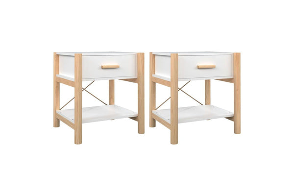 Bedside Tables 2pcs White 42x38x45 cm Engineered Wood vidaXL