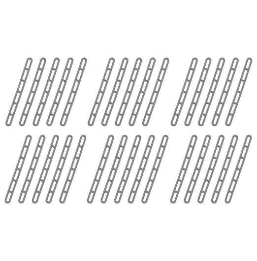 6x 5pc Wildtrak Tensioner Ladder Bands Outdoor Camping Hiking 22.5x2.5cm Grey