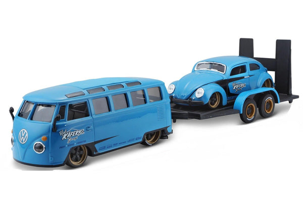 Maisto: 1:24 Diecast Vehicle - Volkwagen Samba & VW Beetle