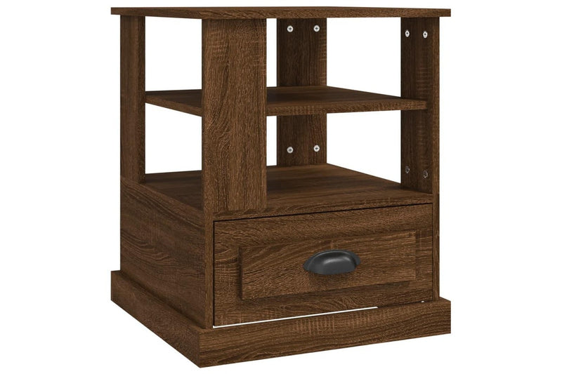 Side Table Brown Oak 50x50x60 cm Engineered Wood vidaXL