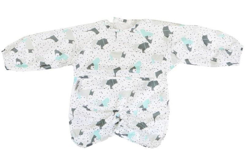 Silly Billyz: Wipe Clean Highchair Hugger Long Sleeve Bib - Animals