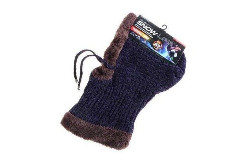 Neck Warmer & Face Mask Adults Ultra Heat Retention Ski Thermal Lined - Blue