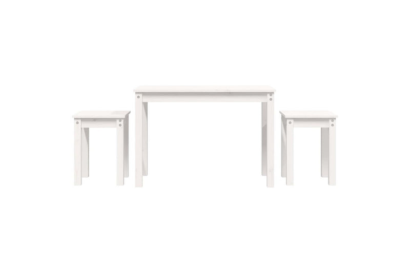 Nesting Tables 3 pcs White Solid Wood Pine vidaXL