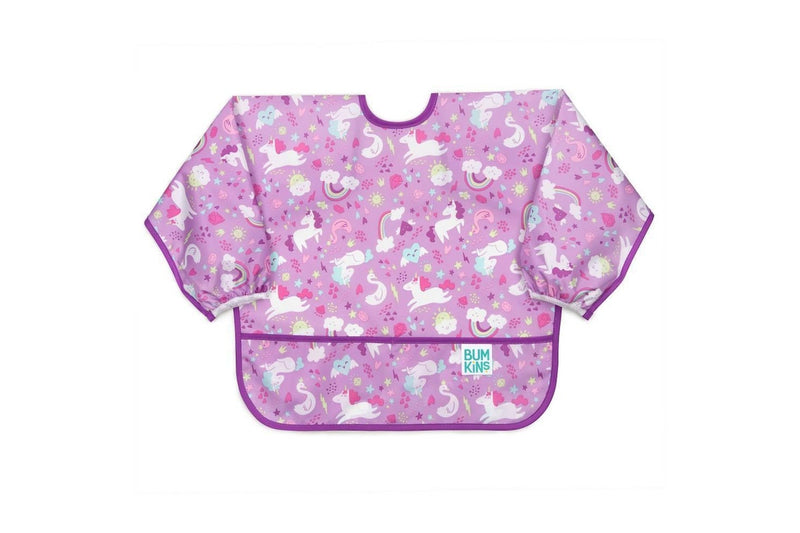 Bumkins: Waterproof Sleeved Bib - Unicorns