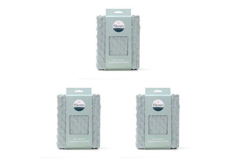 3x Little Haven Changing Soft Gentle Baby Kids Nursery Changing Pad Blue 88cm