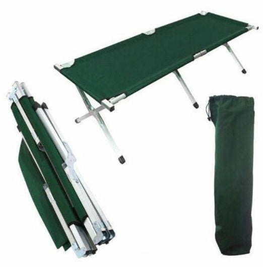 Costcom Folding Camping Bed Stretcher Light Weight Camp Portable w/ Carry Bag