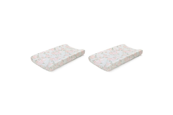 2x The Peanutshell Baby Polyester Changing Pad Cover Sleeve Vintage Floral 81cm