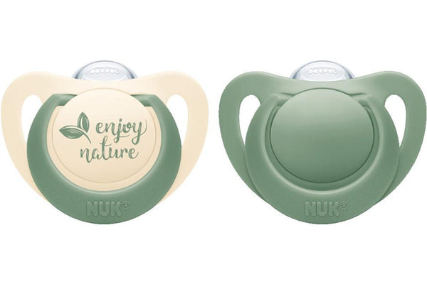 NUK: For Nature Silicone Soothers - 18-36 months Green (2 Pack)