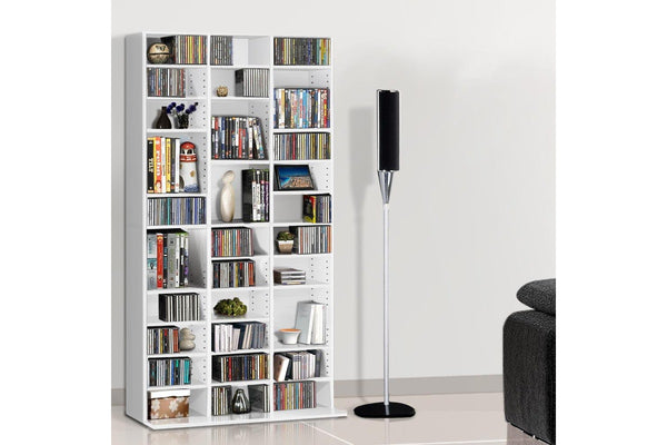 Artiss Bookshelf CD Storage Rack - BERT White