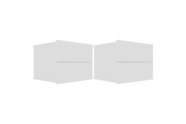 Bedside Cabinets 2 Pcs White 40X30x30 Cm Engineered Wood Bedside Tables