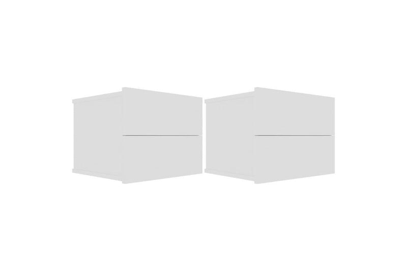 Bedside Cabinets 2 Pcs White 40X30x30 Cm Engineered Wood Bedside Tables