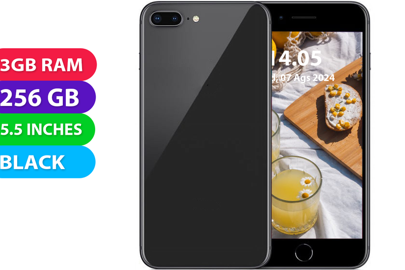 Apple iPhone 8+ Plus (256GB, Space Grey) - Grade (Good)