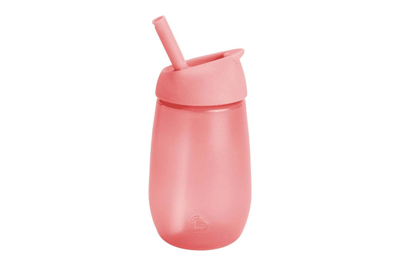 Munchkin 10oz 295ml Simple Clean Straw Anti-Spill Sippy Cup - Pink 12M+